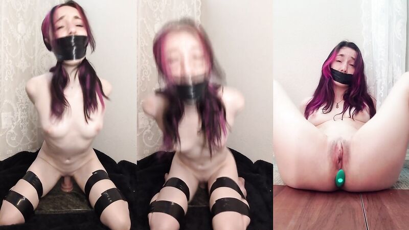 Tinyyfairyy_k Electric dildo Fun Gagged Fansly Video