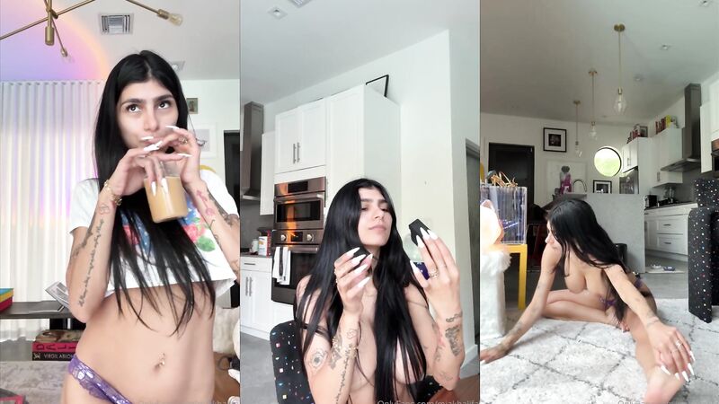 Mia Khalifa Onlyfans Topless Live Yoga Video