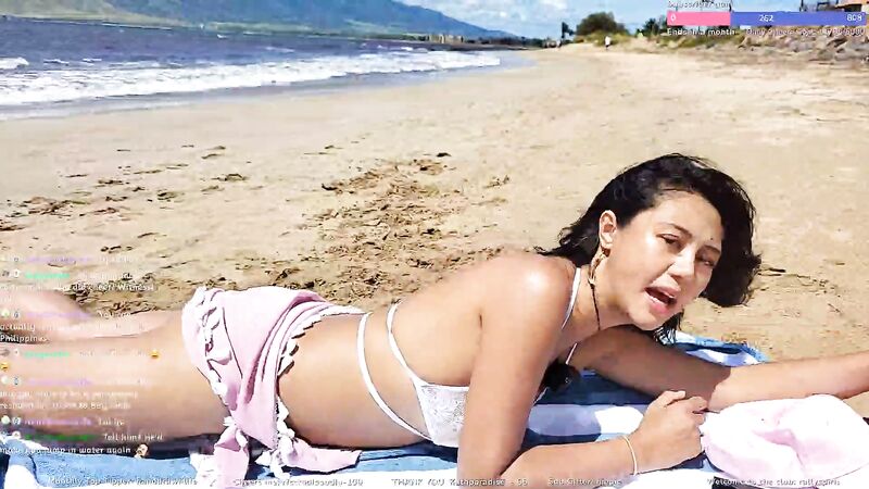 Katnparadise Nipple Slip Beach Two piece Accidental Twitch Video