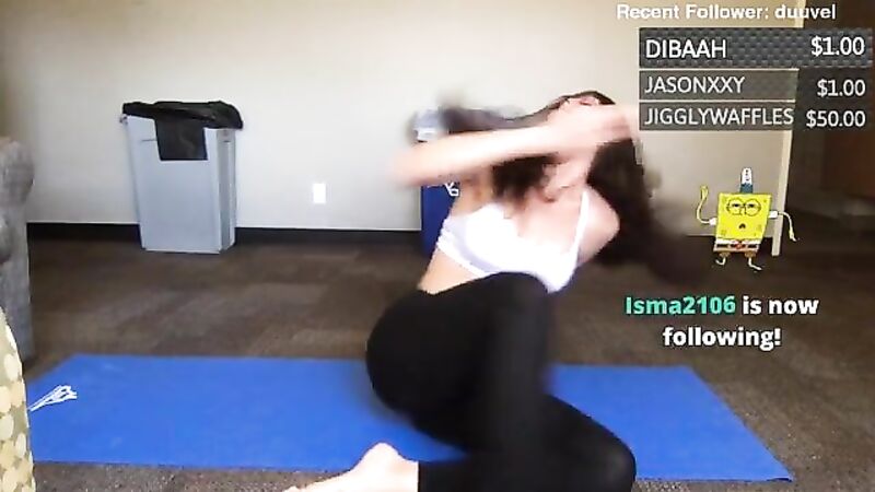 Headstand With No Panties On Banned Twitch Streamer