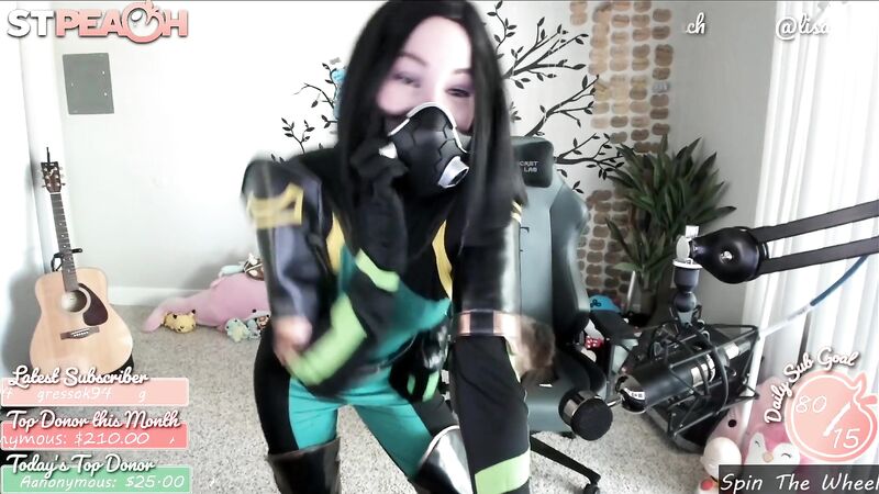 STPeach Viper Costume play Big Ass Butt Twitch Video